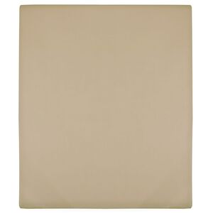 vidaXL Prześcieradło, taupe, 90x200 cm, dżersej bawełniany