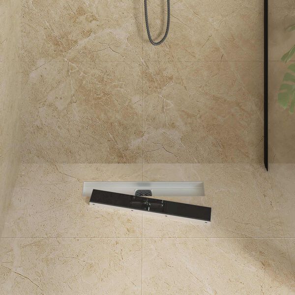 vidaXL Odpływ prysznicowy z szklaną pokrywą i syfonem 360&deg; 50 cm