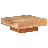 vidaXL Stolik kawowy, 80x80x28 cm, lite drewno akacjowe