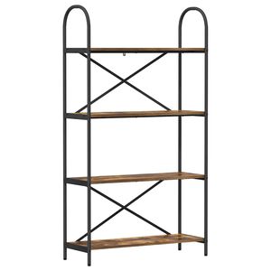 vidaXL P&oacute;łka na książki 4 poziomy 80 x 30 x 146 cm Drewno inżynieryjne