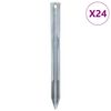 vidaXL Śledzie do namiotu, 24 szt., 22 cm, &Oslash;20 mm, stal galwanizowana