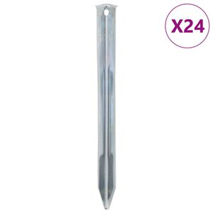 vidaXL Śledzie do namiotu, 24 szt., 22 cm, &Oslash;20 mm, stal galwanizowana