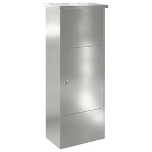 vidaXL Skrzynka na przesyłki z drzwiami Czarny 44,5 x 29 x 110,5 cm