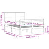 vidaXL Rama ł&oacute;żka z wezgłowiem, 140x190 cm, lite drewno