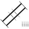 vidaXL Krata bezpieczeństwa do okien z 2 poprzeczkami 3 szt. 43-74 cm