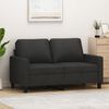 vidaXL Sofa 2-osobowa, czarna, 120 cm, tapicerowana tkaniną