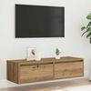 vidaXL Szafka pod TV z oświetleniem LED, dąb artisan, 100x35,5x25 cm