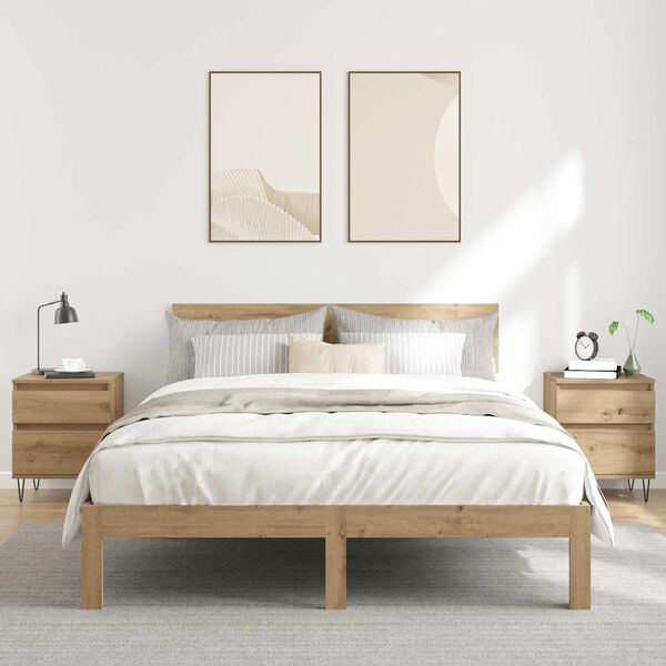 vidaXL Szafki nocne, 2 szt., dąb artisan, 40x35x50 cm