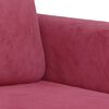 vidaXL Sofa 2-osobowa, winna czerwień, 140 cm, tapicerowana aksamitem