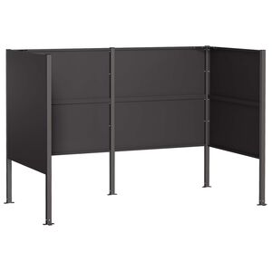 vidaXL Ekran na kosz na śmieci 167 x 85 x 113 cm Stal Czarny