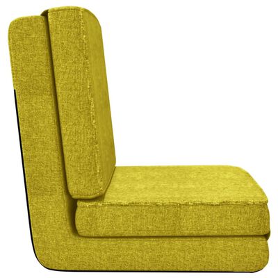 vidaXL Składane krzesło podłogowe, zielone, tkanina