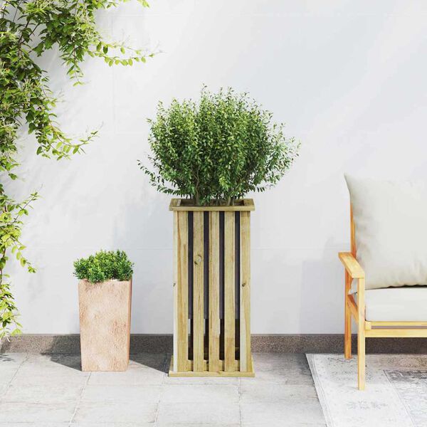 vidaXL Donica Brązowy 33 x 33 x 65 cm Sosna impregnowana