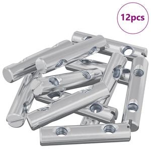 vidaXL Nakrętka 12 szt. Powlekana cynkiem 60 x 12 mm Żelazo