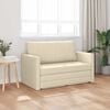 vidaXL Sofa Bed 110cm Kremowy tkanina