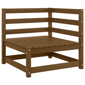 vidaXL Ogrodowa sofa narożna, miodowy brąz, lite drewno sosnowe