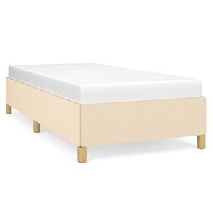 vidaXL Rama ł&oacute;żka bez materaca Kremowa 80x200 cm Tkanina