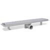 vidaXL Odpływ prysznicowy liniowy, stal nierdzewna, 2 szt., 630x140 mm