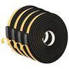 vidaXL Taśma samoprzylepna z pianki 4 pcs Czarny 15mm x 5m Pianka CR