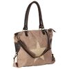 vidaXL Torba shopper, brązowa, 41x63 cm, pł&oacute;tno i sk&oacute;ra naturalna