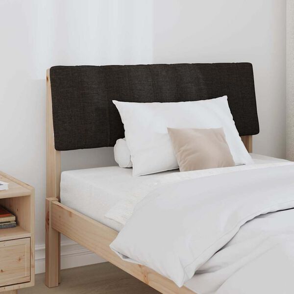 vidaXL Tapicerowane wezgłowie Czarny 90 cm Lite drewno sosnowe