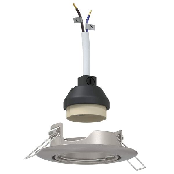 vidaXL Reflektor 6 pcs Srebrny 9 x 9 x 2.5 cm Metal