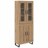 vidaXL Highboard 2 szt. Dąb rzemieślniczy 69,5 x 34 x 180 cm