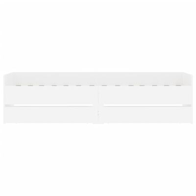 vidaXL Rama łóżka z szufladami, biała, 75x190 cm