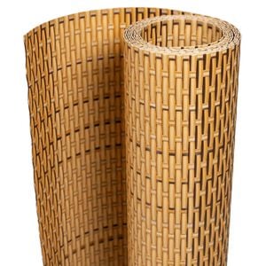 vidaXL Parawan balkonowy, jasnobrązowy, 300x80 cm, polirattan