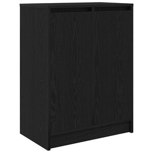 vidaXL Szafka na buty Czarny dąb 57x34x76 cm Drewno klejone