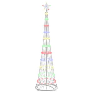 vidaXL Choinka świąteczna LED Wielokolorowe 51 x 51 x 190 cm Metal