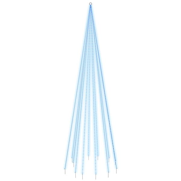vidaXL Choinka do montażu na maszcie, 732 niebieskich diod LED, 500 cm