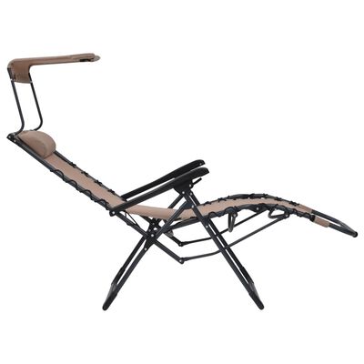 vidaXL Składane krzesła tarasowe, 2 szt., tworzywo textilene, taupe