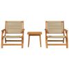 vidaXL Krzesła ogrodowe ze stołem 3 pcs Beżowy Lite drewno akacjowe