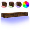 vidaXL Szafki pod TV z LED, 2 szt., przydymiony dąb, 60x35x15,5 cm