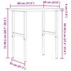 vidaXL Stolik roboczy, 80x60x(73-99,5)cm, prostokątny, drewno akacjowe