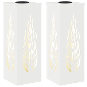 vidaXL Słoneczna LED lampa na ścieżkę 2 szt. Ciepła biel