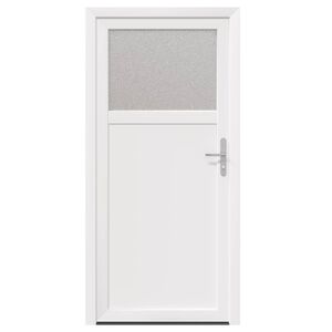vidaXL Drzwi Wejściowe Boczne 88 x 198 cm PVC Biały