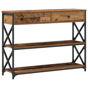 vidaXL St&oacute;ł Konsolowy Stare drewno 100 x 28 x 75 cm