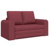 vidaXL Sofa Bed 60cm Czerwone wino tkanina