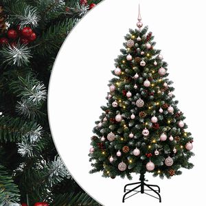 vidaXL Sztuczna choinka zielona z bombką 150 cm 150 LED Ciepła biel