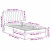 vidaXL Ramka ł&oacute;żka Brązowy 100 x 200 cm Lite drewno sosnowe