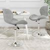vidaXL Obrotowe krzesła stołowe, 2 szt., jasnoszare, aksamitne