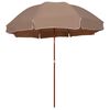 vidaXL Parasol ogrodowy na stalowym słupku, 300 cm, taupe