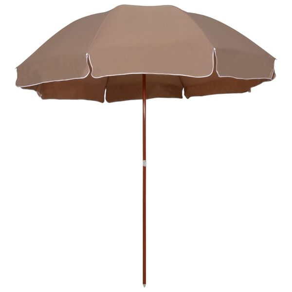 vidaXL Parasol ogrodowy na stalowym słupku, 300 cm, taupe