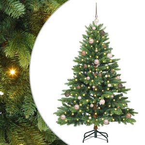 vidaXL Sztuczna choinka z 150 diodami LED Zielony 150 cm PE i PVC