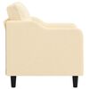 vidaXL Fotel, kremowy, 60 cm, obity tkaniną