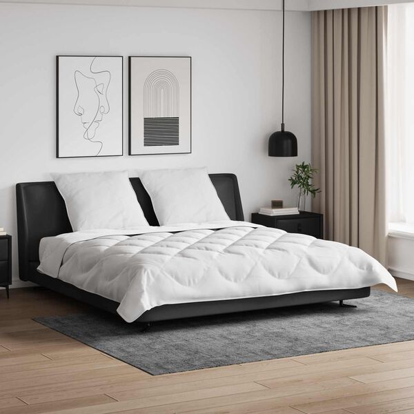 vidaXL Duvet z poduszkami z poduszką 3 pcs Biały Mikrofibra