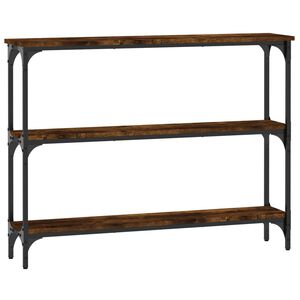 vidaXL Stolik konsolowy, przydymiony dąb, 100x22,5x75 cm