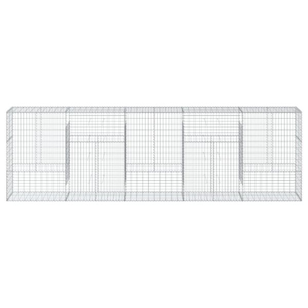 vidaXL Kosz gabionowy z pokrywą, 500x50x150 cm, galwanizowane żelazo