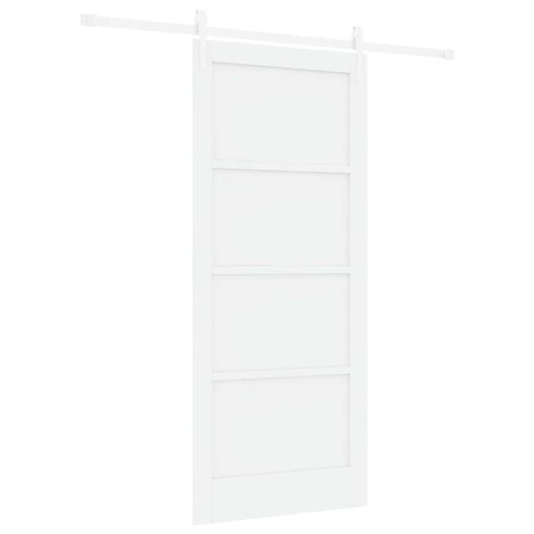 vidaXL Drzwi przesuwne ORKDAL Biały 86 x 198,5 cm Lite drewno sosnowe